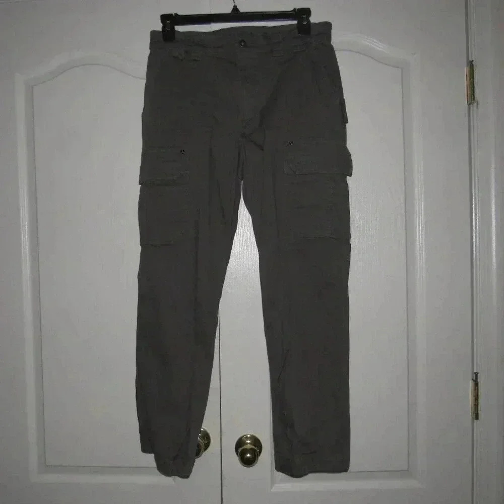 DULUTH Trading Company Flex Fire Hose Standard Fit Men’s Gray Work Pants Sz 30